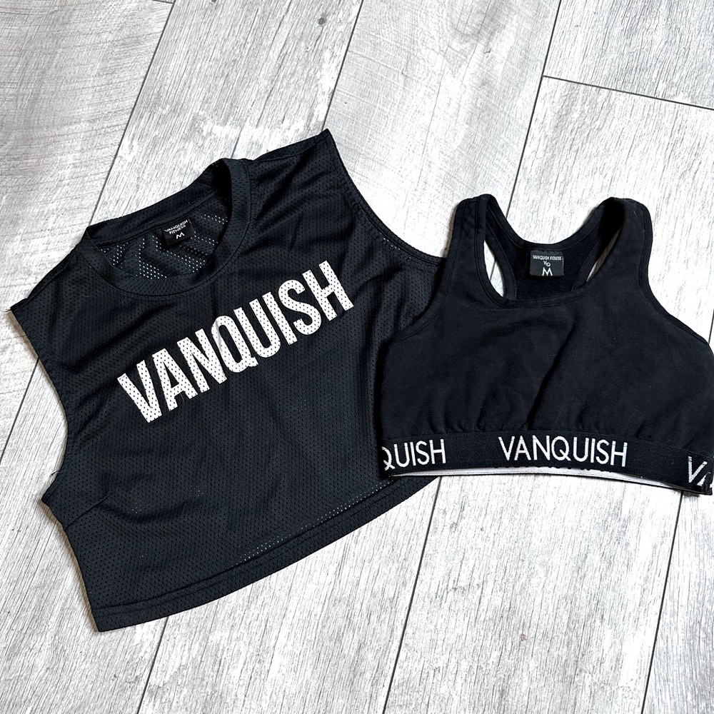 Like brand new Mesh Crop Top + Sport bra from Vanquish